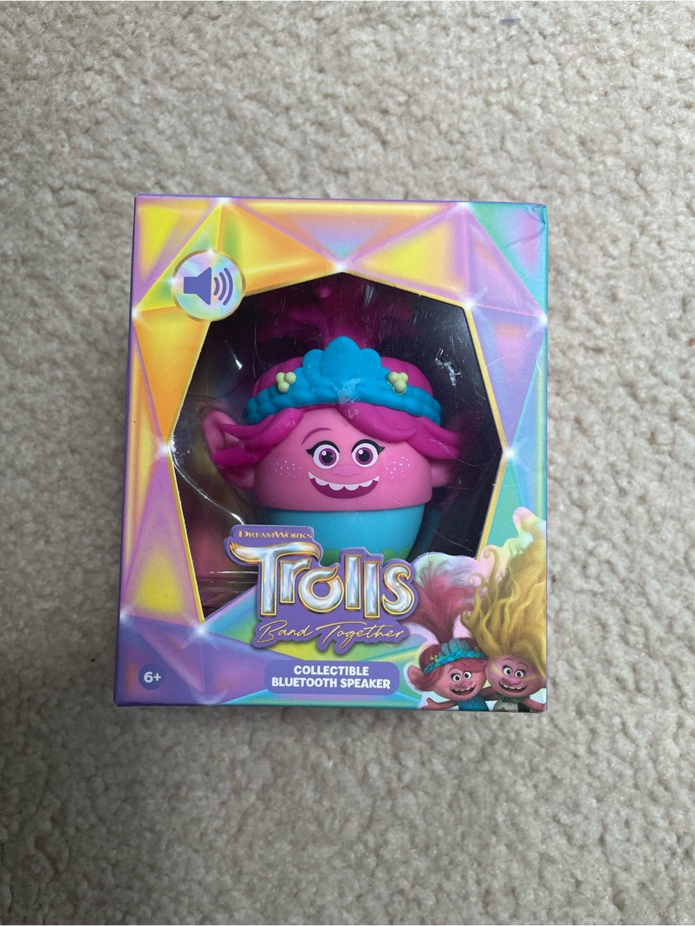 Trolls Pink & Teal Collectible Bluetooth Speaker